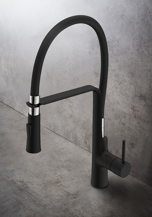 Kitchen faucet Verge black without dishwash valve