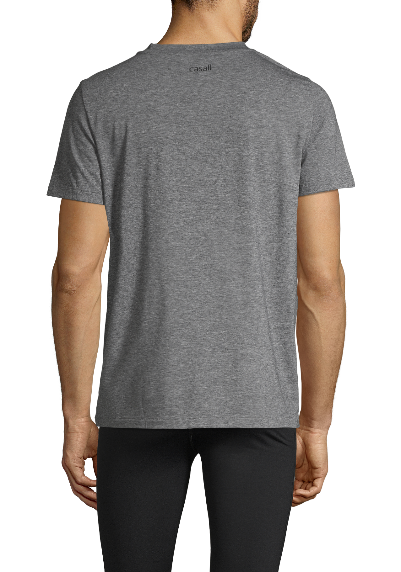 M Logo Tee - Dk grey melange