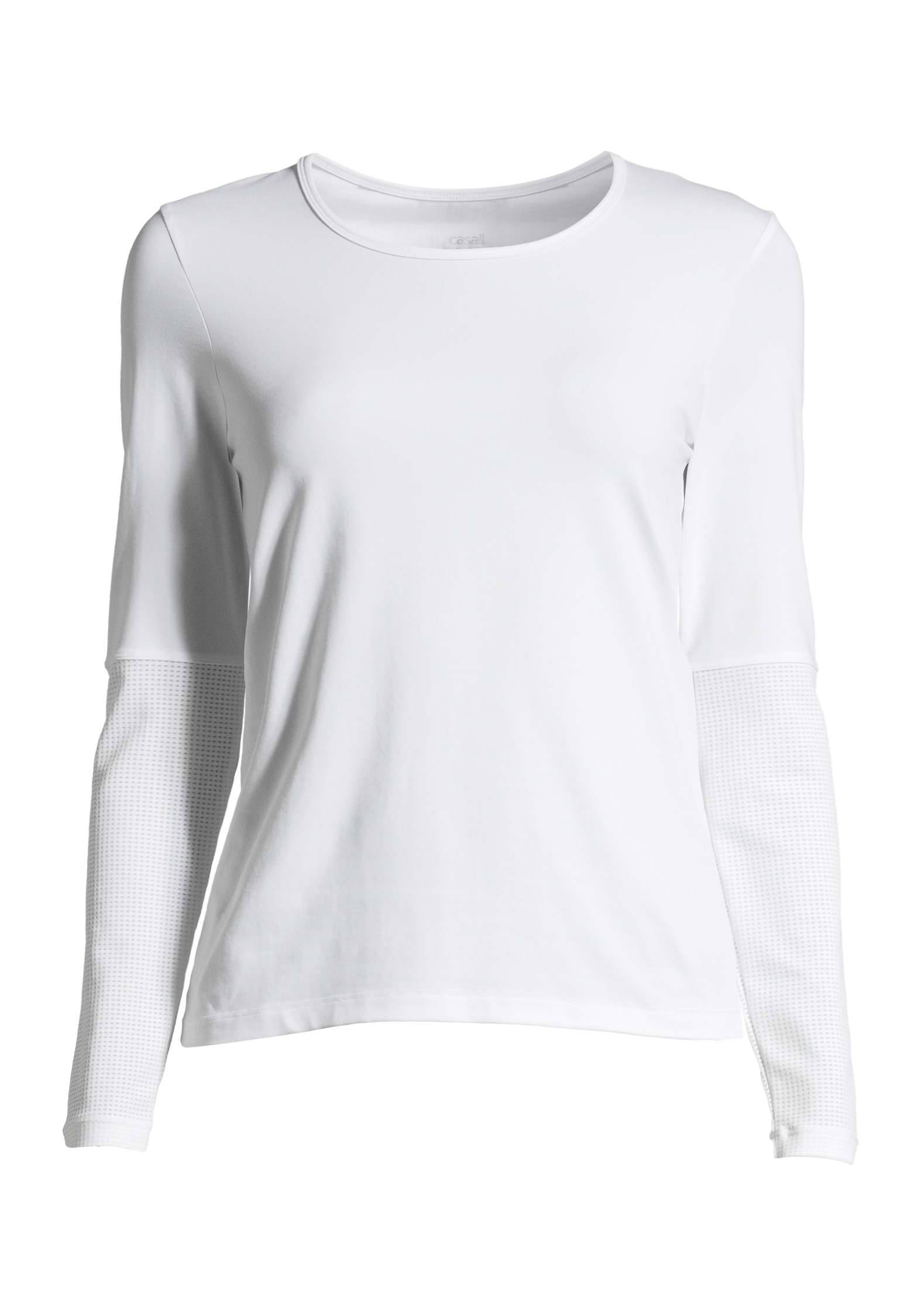 Essential Long Sleeve with Mesh Insert – White