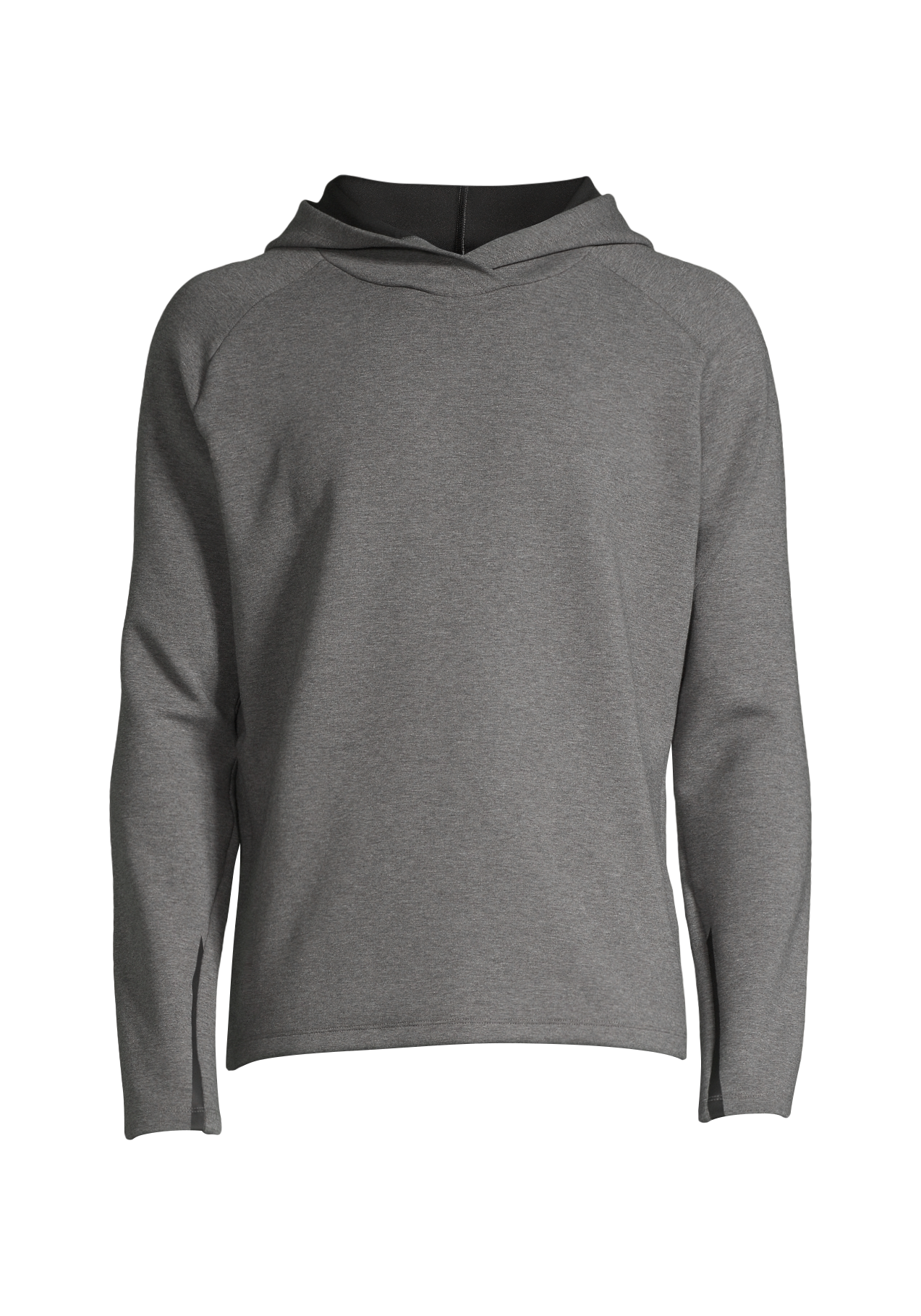 M Double Knit Hoodie - Dk grey melange