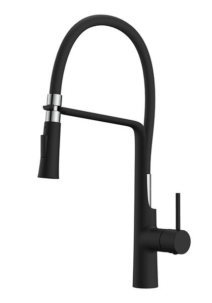 Kitchen faucet Verge black without dishwash valve