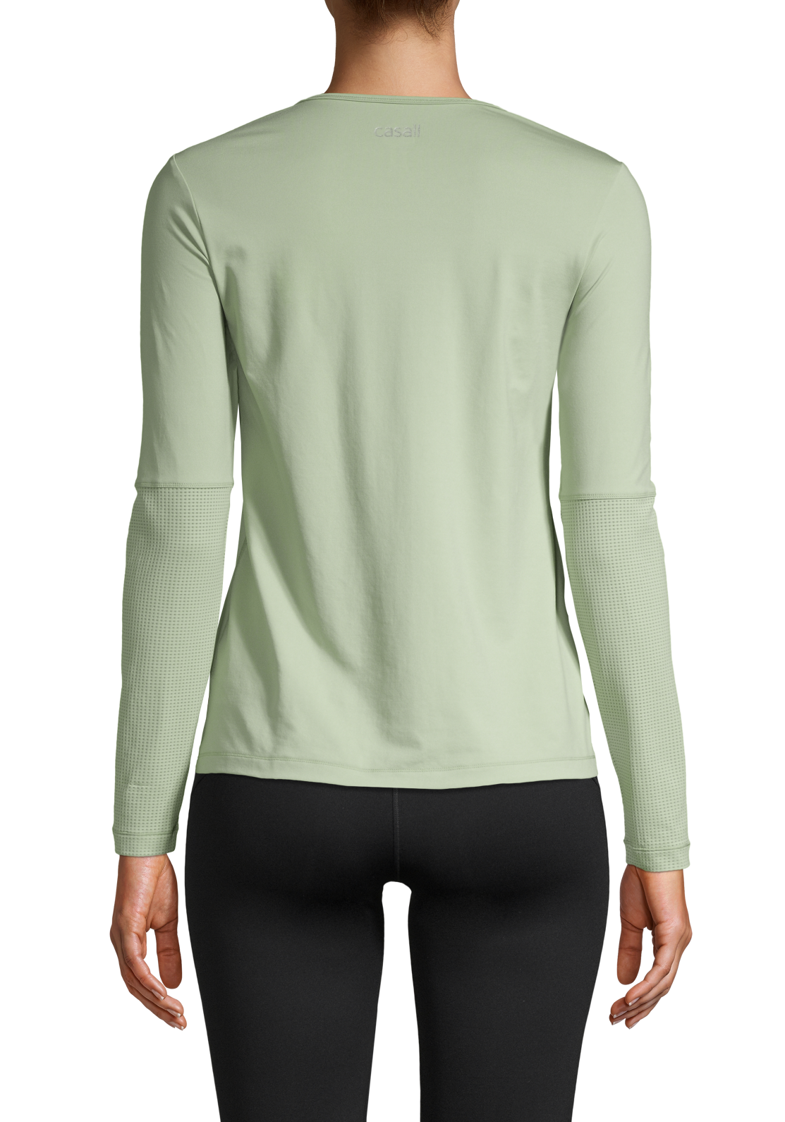 Essential Long Sleeve with Mesh Insert – Calming Green