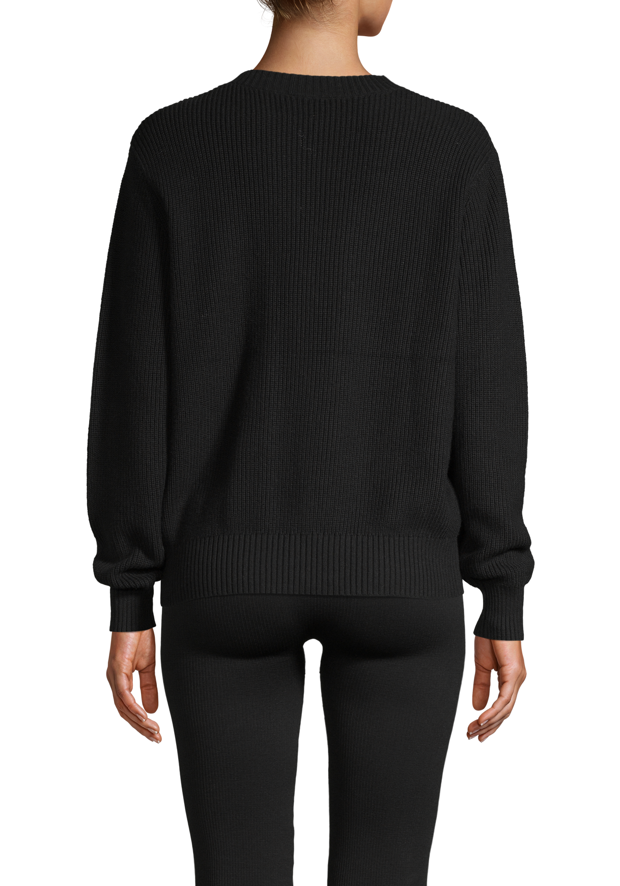 Knitted Logo Sweater – Black