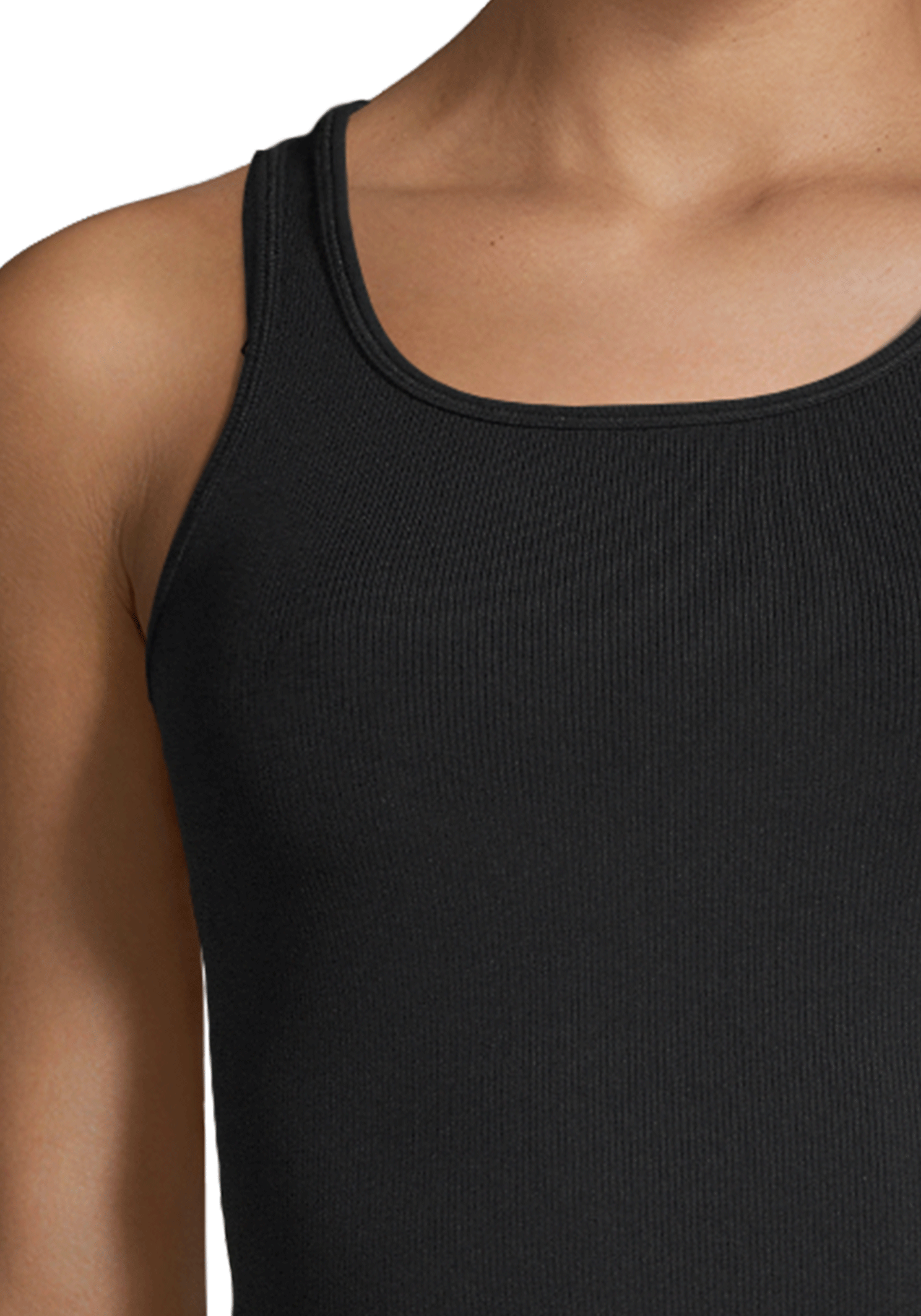 Crop Rib Racerback – Black