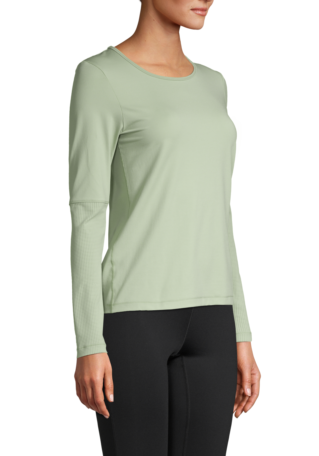 Essential Long Sleeve with Mesh Insert – Calming Green