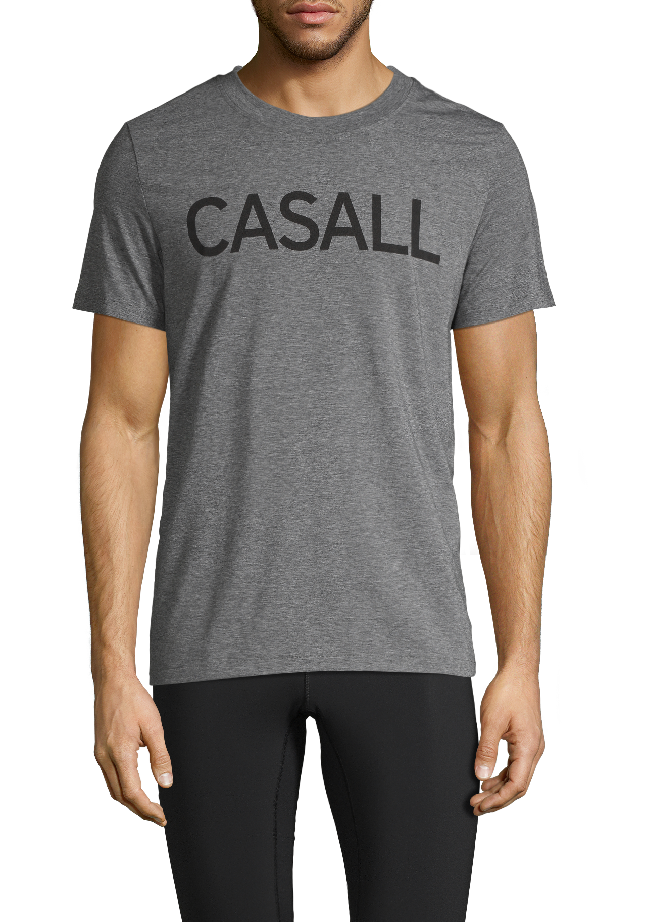 M Logo Tee - Dk grey melange