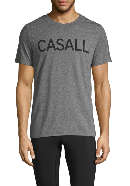 M Logo Tee - Dk grey melange