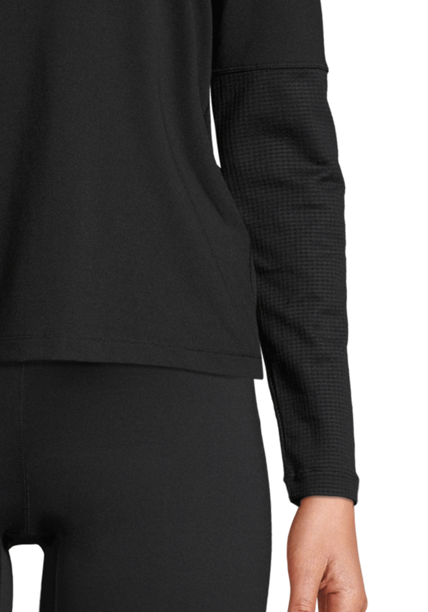 Essential Long Sleeve with Mesh Insert – Black