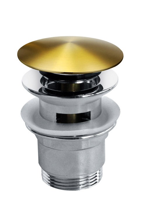 Waste outlet pop up brass with overflow basin